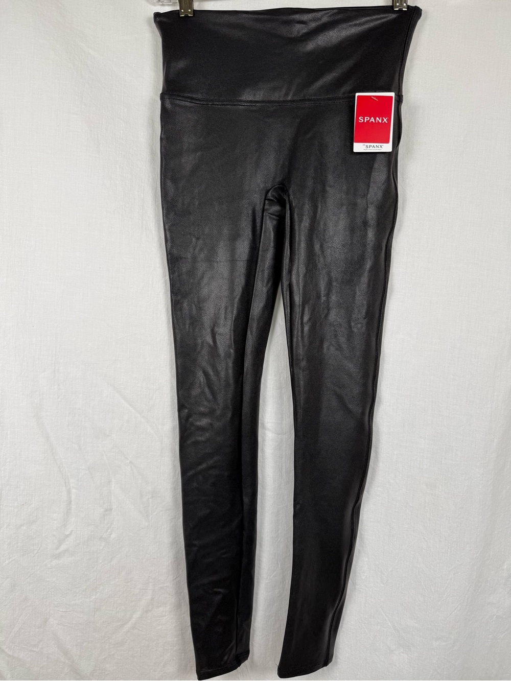 SPANX Faux Leather Black Leggings NWT Size M